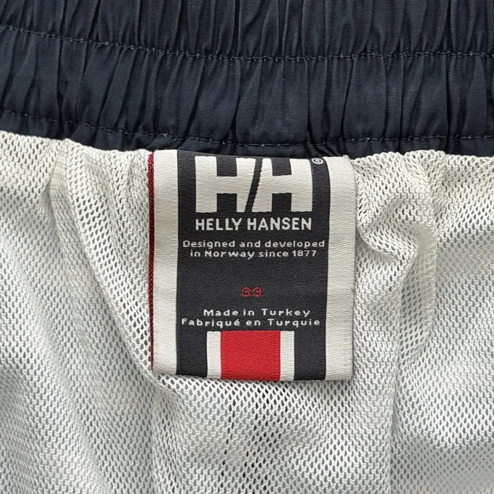 $65 Helly Hansen Koster Board Shorts Swim Trunks Striped Marine Size 33